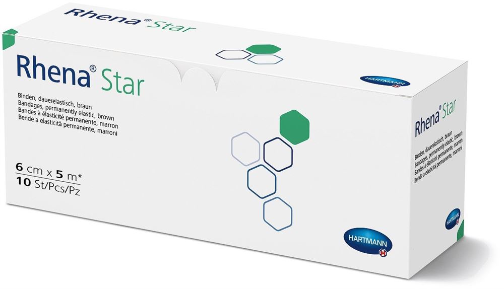 Image of Rhena Star Elastische Binde 6cmx5m hautfarbig offen 10 Stk