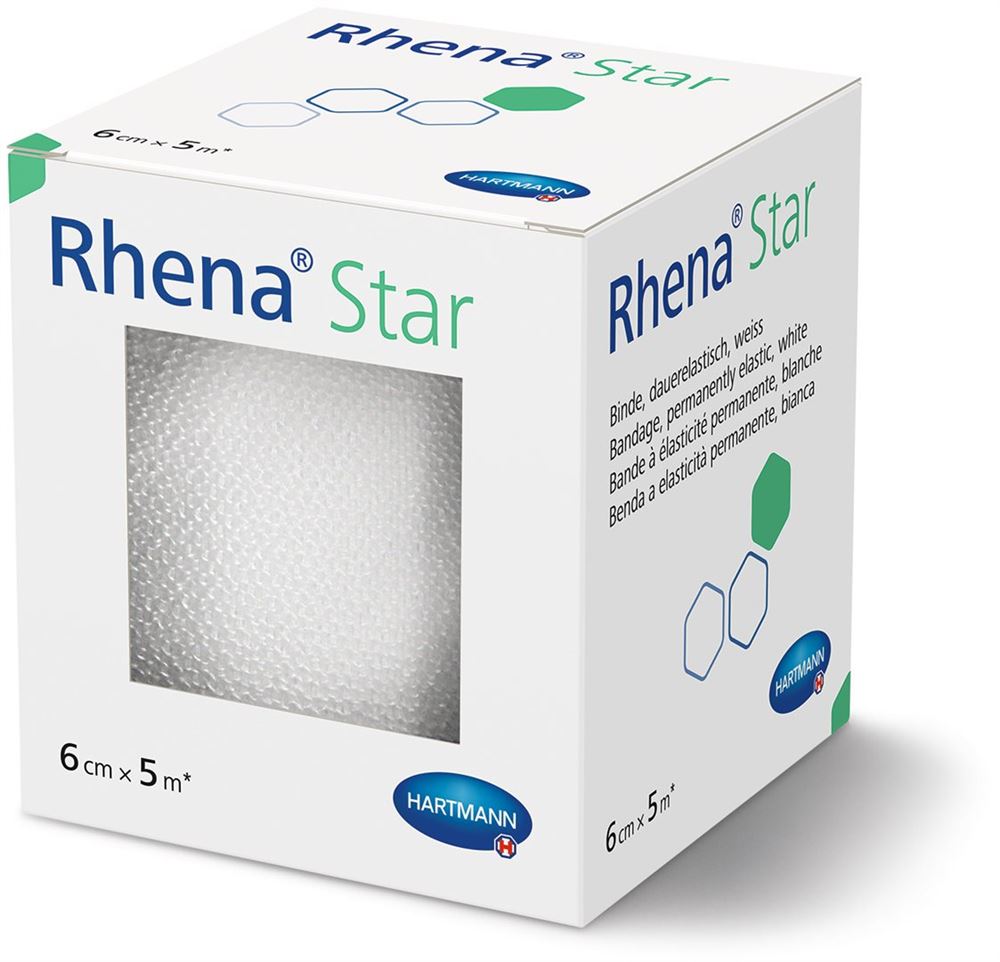 Image of Rhena Star Elastische Binde 6cmx5m weiss