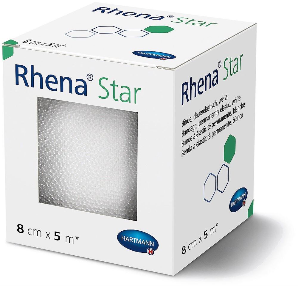 Image of Rhena Star Elastische Binde 8cmx5m weiss
