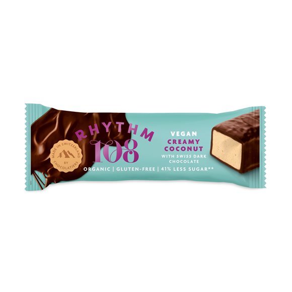Rhythm108 Dark Chocolate Bar Creamy Coconut glutenfrei vegan 15 x 33 g