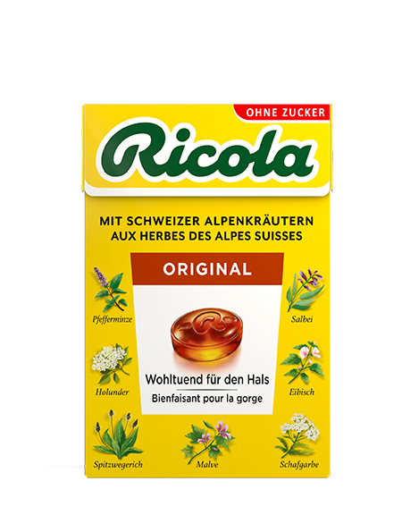 Ricola caramelle alle erbe originali senza zucchero con stevia box 50 g