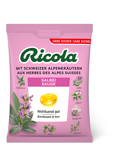 Image of Ricola Kräuterbonbons Salbei ohne Zucker mit Stevia Btl 125 g