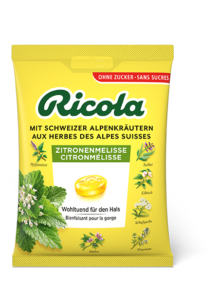 Ricola Kräuterbonbons Zitronenmelisse ohne Zucker mit Stevia Btl 125 g