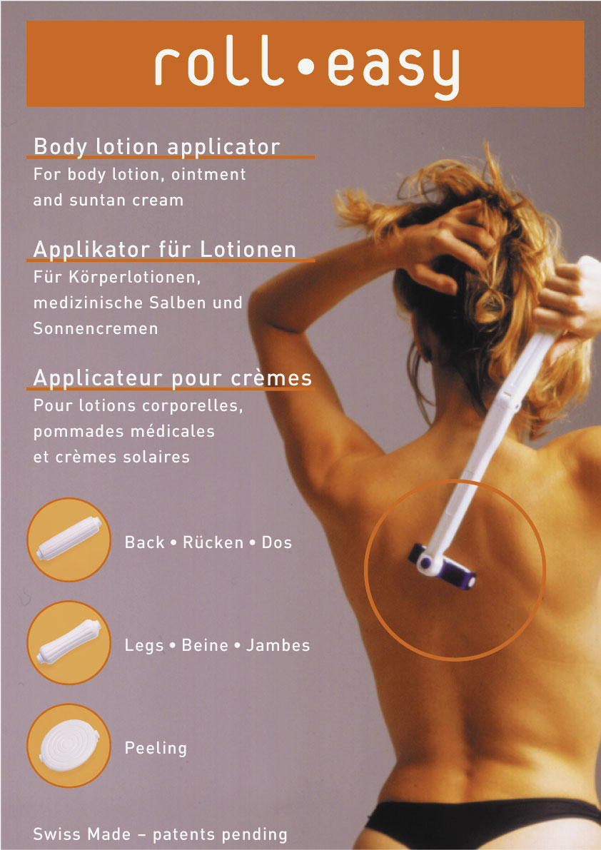 roll easy applicatore per creme con 4 accessori