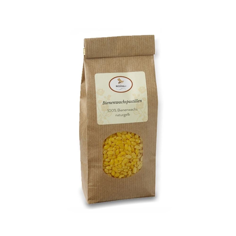 Röösli Bienenwachs 100 % 200 g | Naturgelber Bienenwachs | Herstellung von Bienenwachstücher, Kosmetik, Kerzen