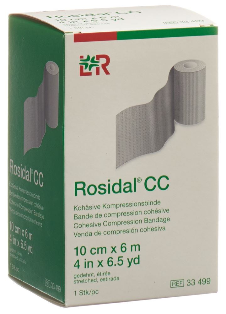 Image of Rosidal CC kohäsive Kompressionsbinde Kurzzug 10cmx6m