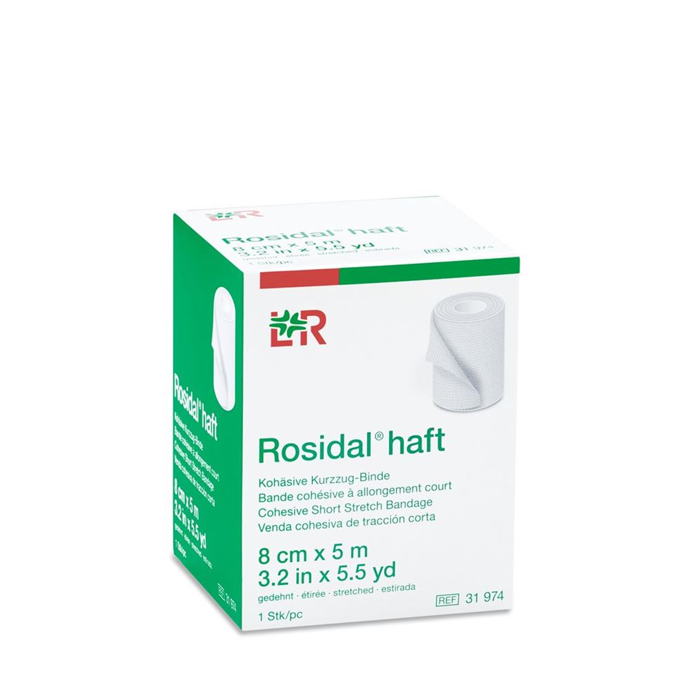Rosidal haft bande cohésive 8cmx5m à allongement court