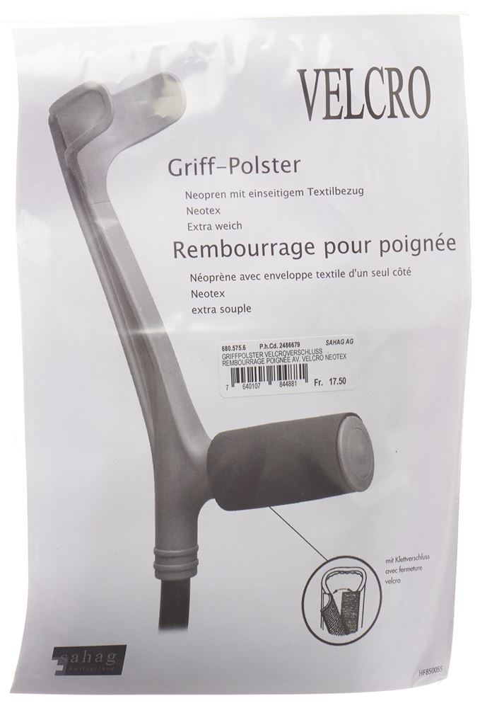 Image of Sahag Griffpolster Neotex Velcro schwarz 1 Paar