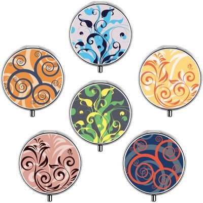 Sahag Porta-pillole Fancy rotondo 3 scomparti colori assortiti