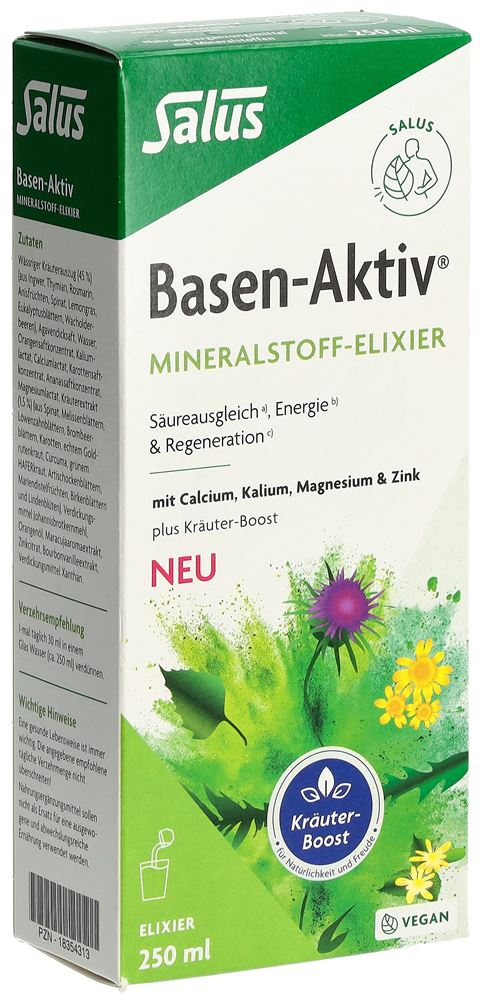 Salus Basen-Aktiv Mineralstoff-Kräuter Elix Glasfl 250 ml