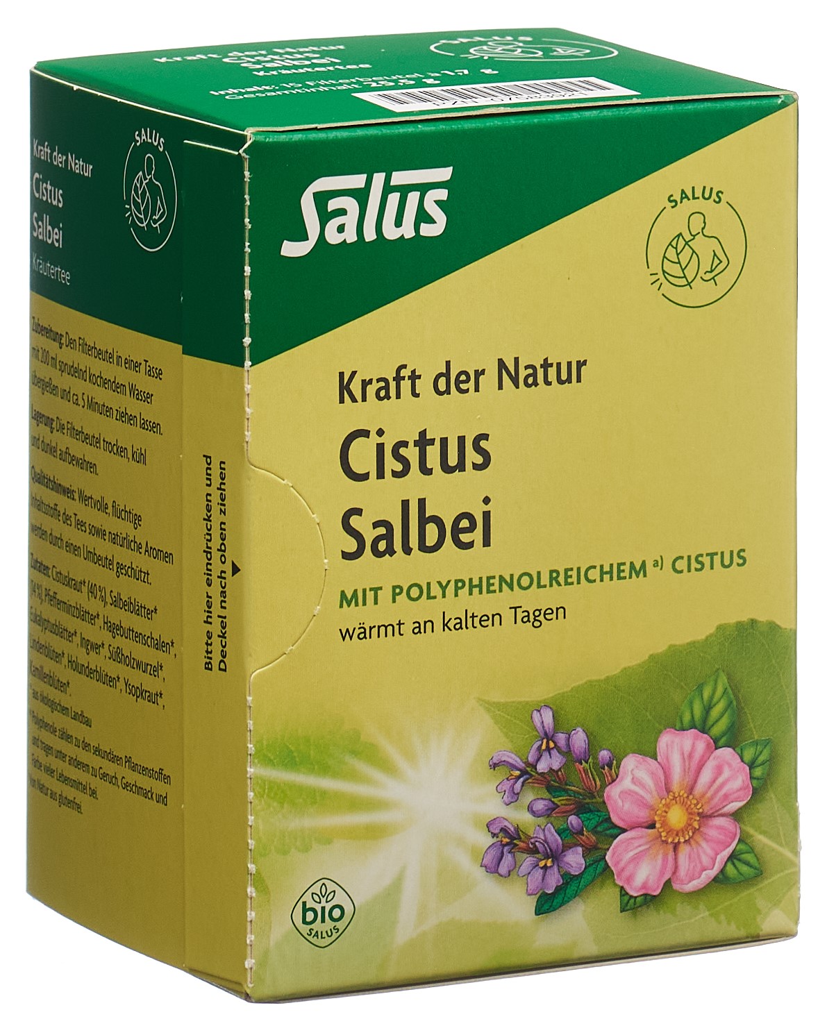 Salus Kraft der Natur Tee Cistus Salbei Bio Btl 15 Stk