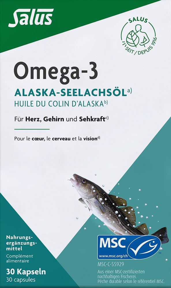 Salus Omega-3 olio di merluzzo dell'Alaska caps 30 pezzi