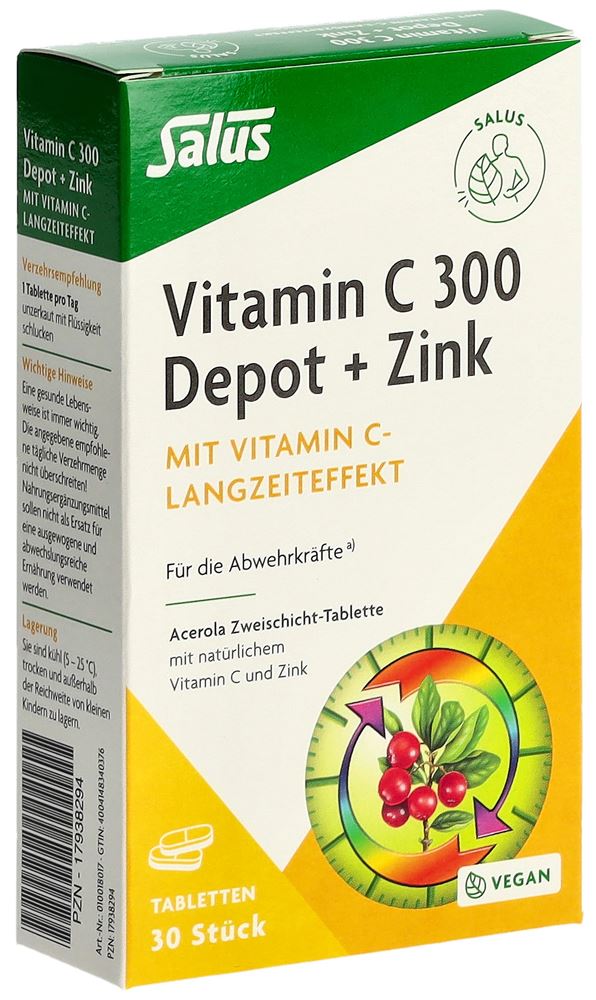 Salus Vitamin C 300 Depot + Zink Tabl 30 Stk