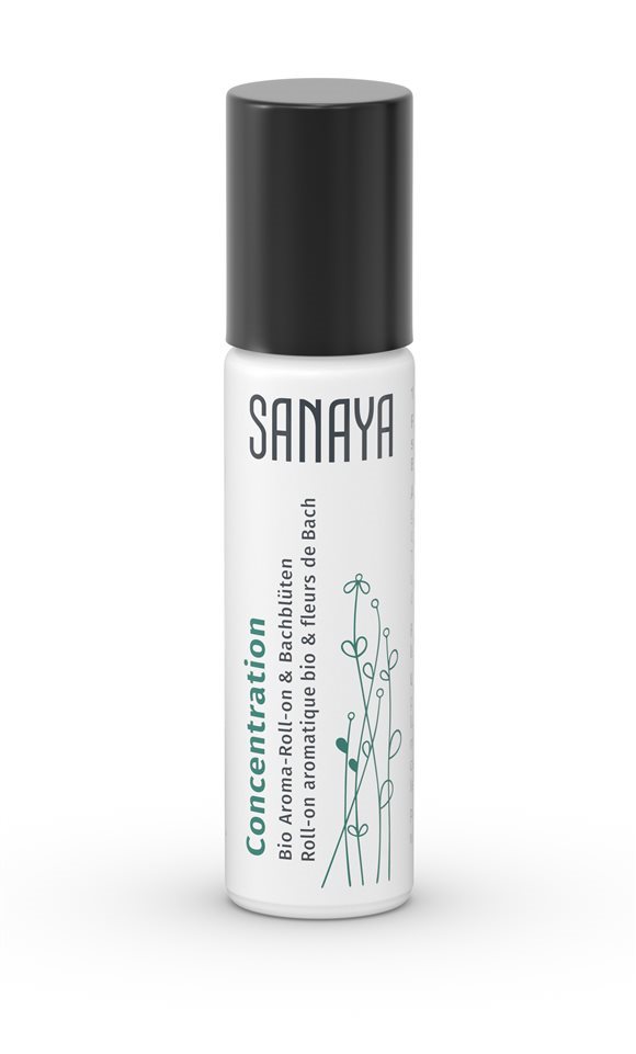 Image of Sanaya Aroma & Bachblüten Roll on Concentration Bio 10 ml