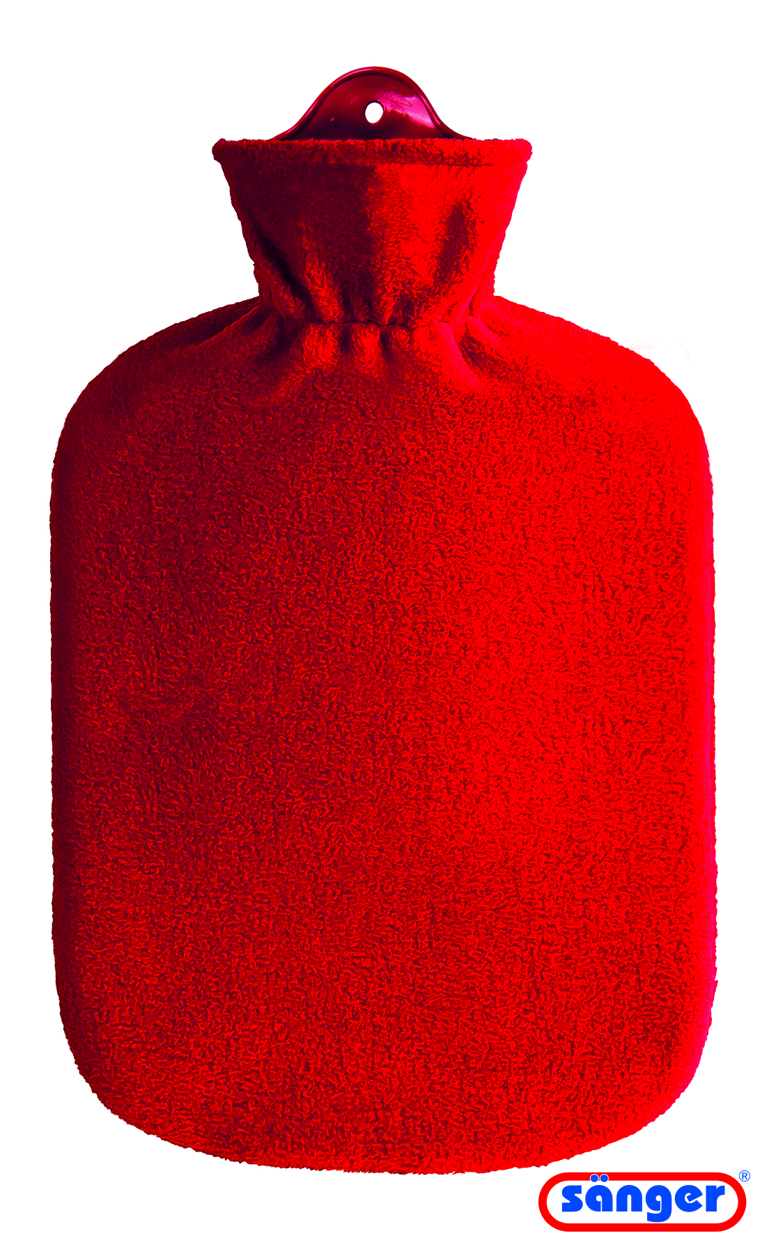 Image of Sänger Wärmflasche 2l Fleecebezug rot