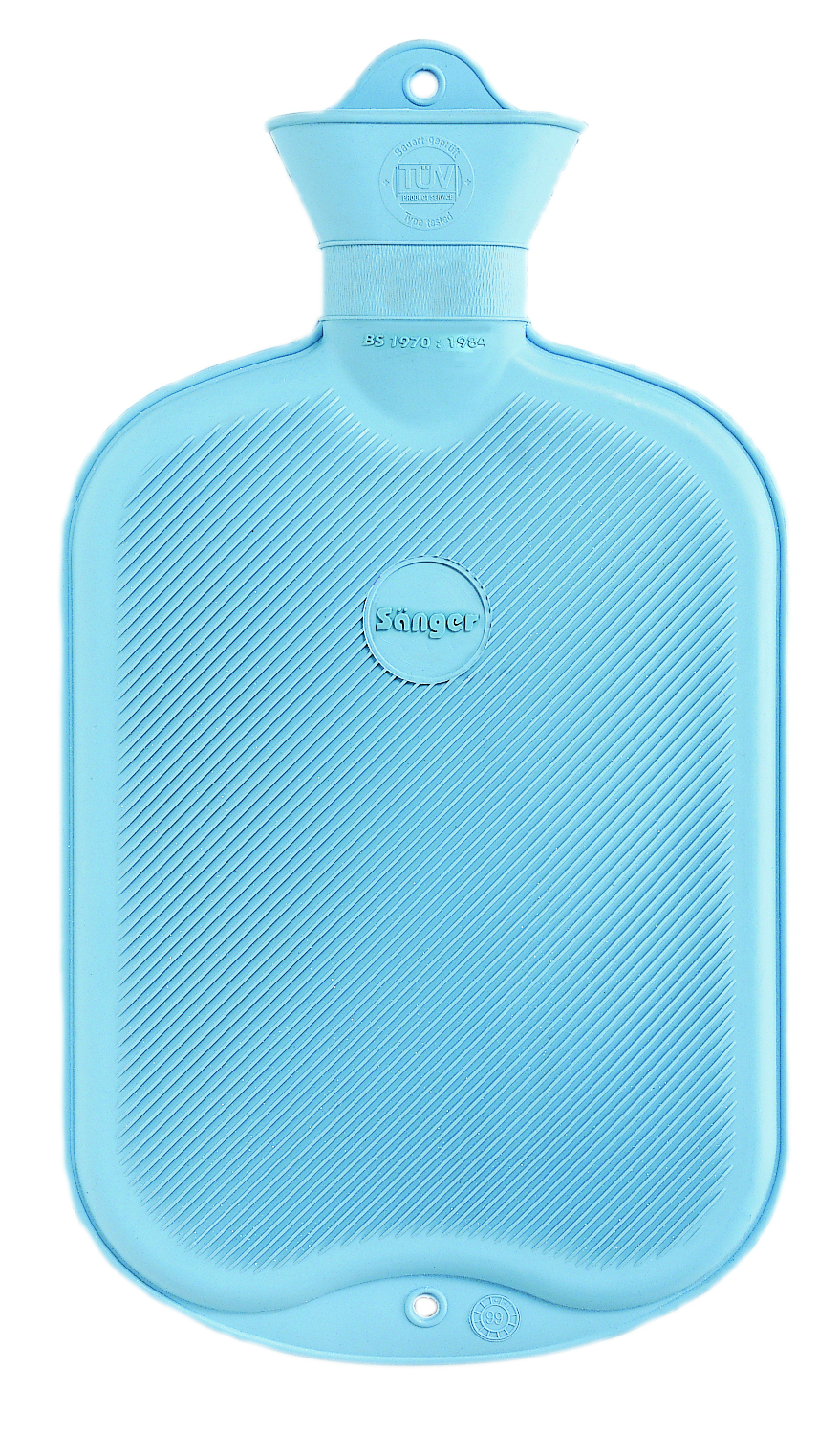 Image of Sänger Wärmflasche 2l Lamelle 1seitig hellblau