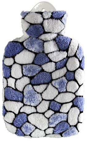 Image of Sänger Wärmflasche 2l Plüschbezug Kiesel