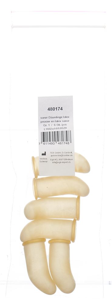 Image of Sanor Däumling Latex Gr1 Btl 6 Stk