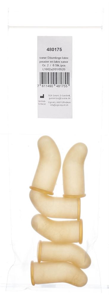 Image of Sanor Däumling Latex Gr2 Btl 6 Stk