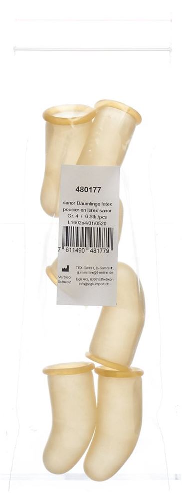 Image of Sanor Däumling Latex Gr4 Btl 6 Stk