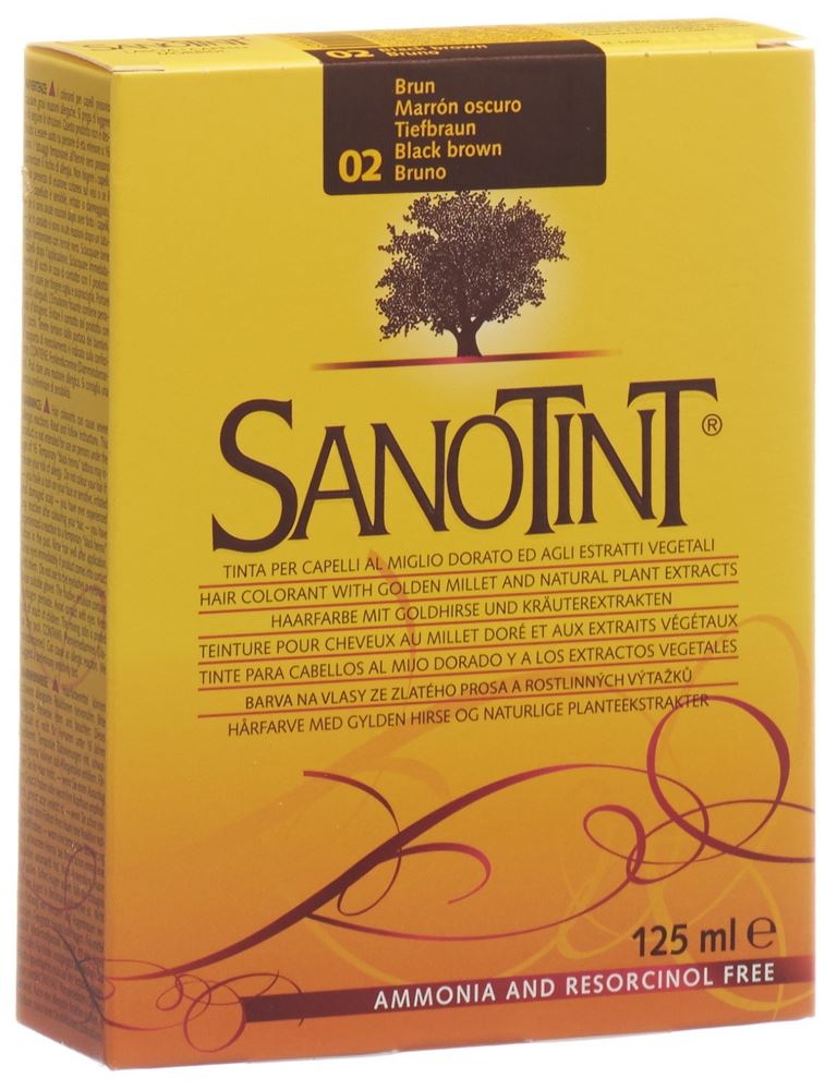 Sanotint Haarfarbe 02 tiefbraun