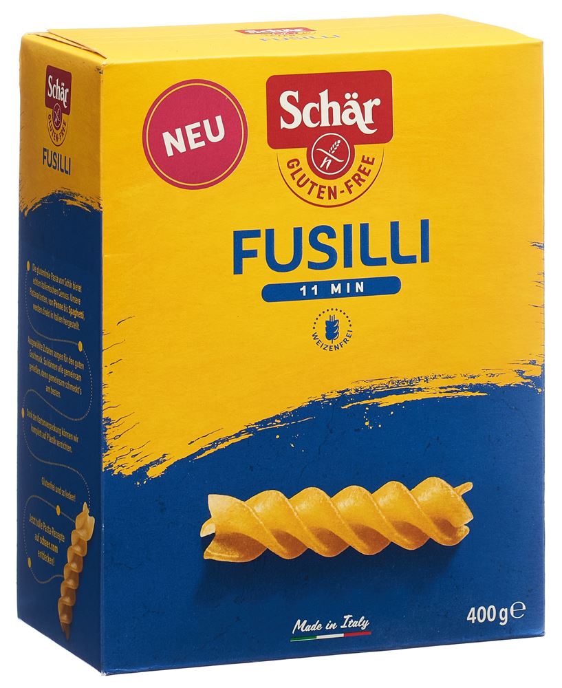 Schär pâtes fusili sans gluten 400 g