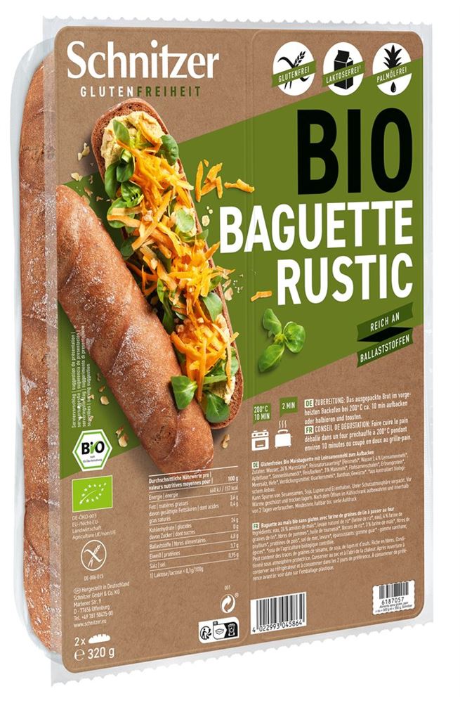 Schnitzer Bio baguette rustic 320 g