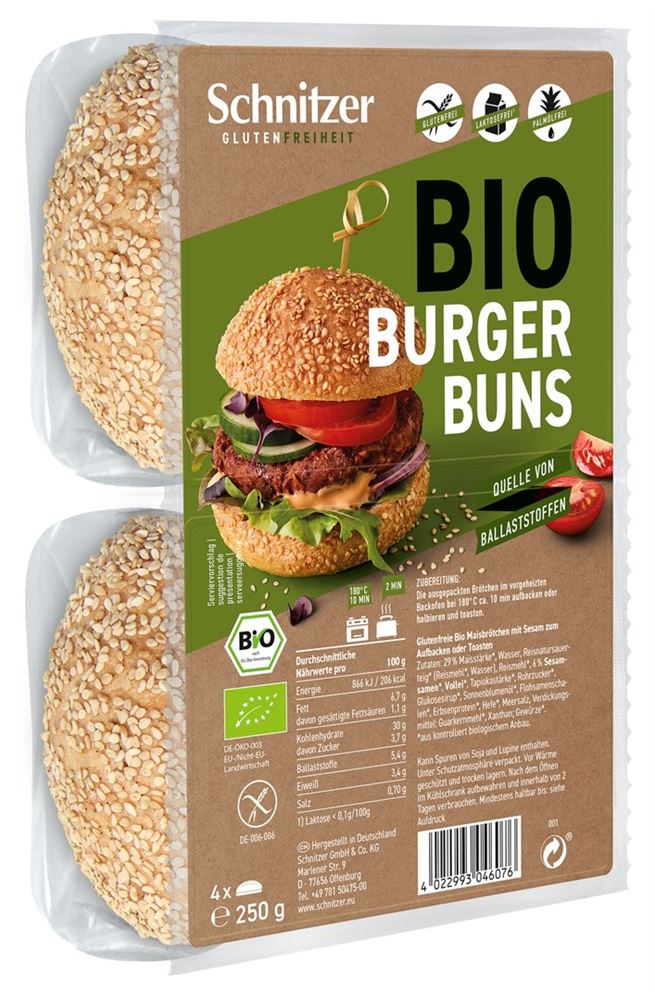 Schnitzer Bio panini per hamburger 5 x 250 g
