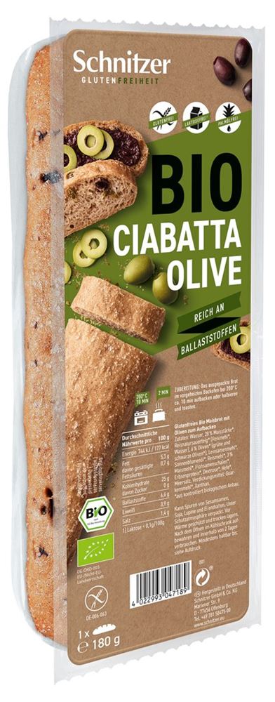 Schnitzer Ciabatta Olive Bio Btl 180 g