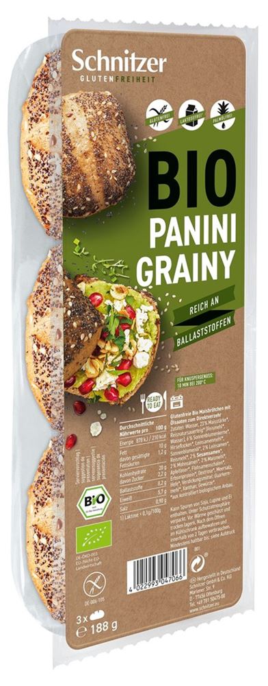 Schnitzer Panini Grainy Bio Btl 188 g