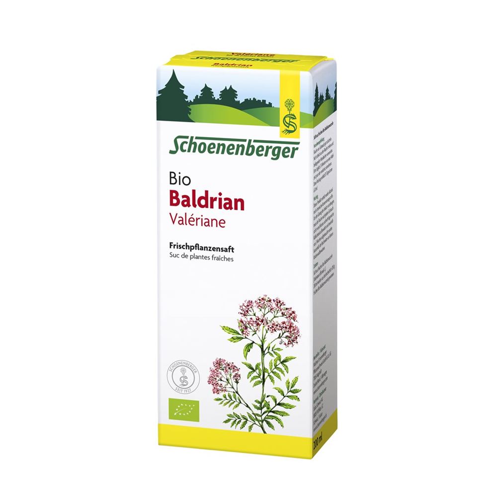 Schoenenberger Valériane suc de plantes fraîches bio fl 200 ml