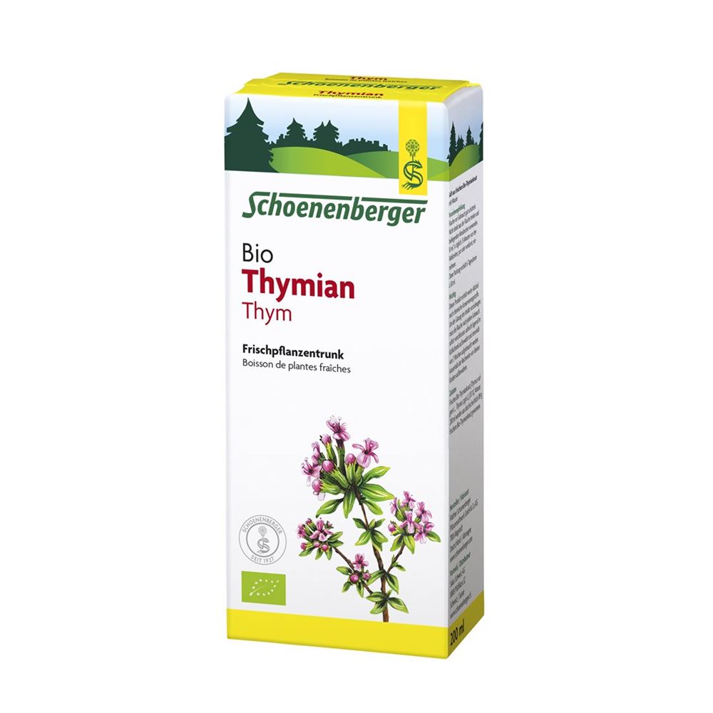 Schoenenberger Thym boisson de plantes fraîches bio fl 200 ml