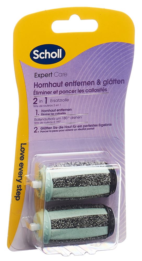 Scholl Expert Care 2-en-1 Pedi rouleaux 2 pce