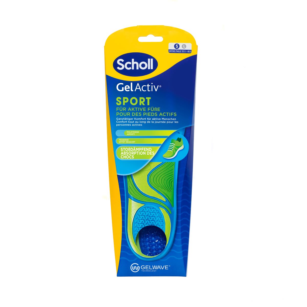 Scholl GelActiv Trainer Einlegesohlen S mit GelWave-Technologie Box 1 Paar