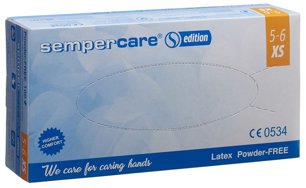 Image of Sempercare Edition Handschuhe Latex XS ungepudert 100 Stk