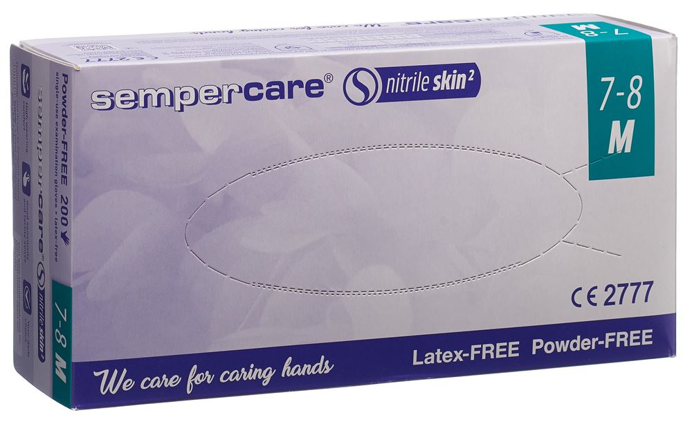 Image of Sempercare Nitrile Skin Handschuhe M puderfrei unsteril 200 Stk