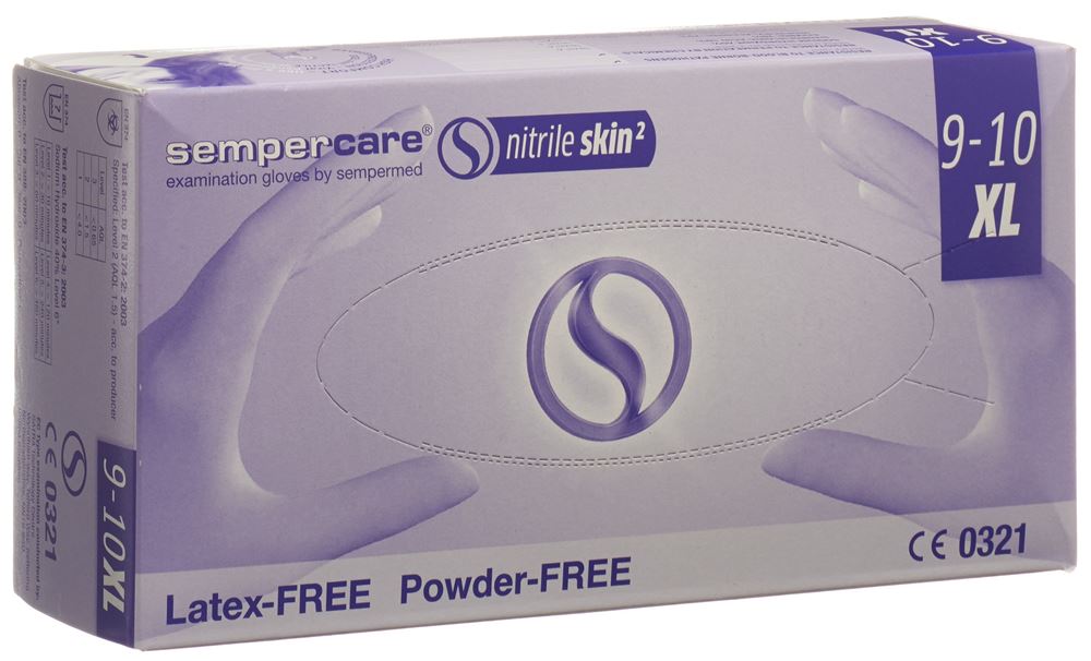 Image of Sempercare Nitrile Skin Handschuhe XL puderfrei unsteril 180 Stk