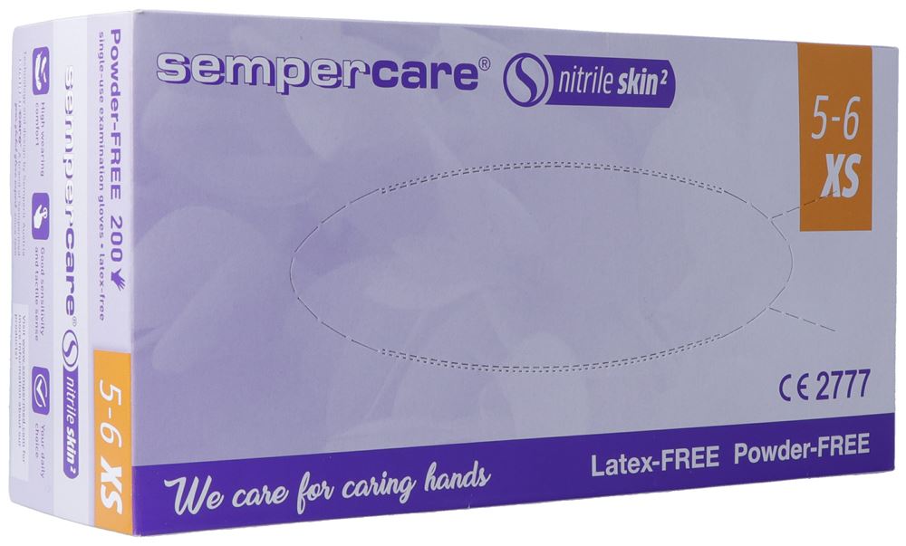 Image of Sempercare Nitrile Skin Handschuhe XS puderfrei unsteril 200 Stk