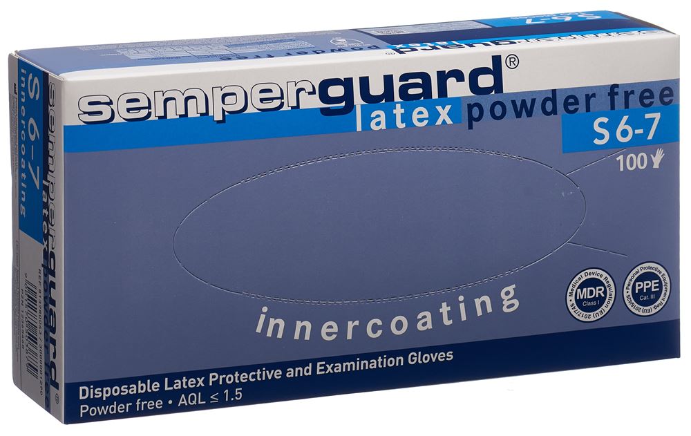 Semperguard gants latex IC S non poudré blanc 100 pce