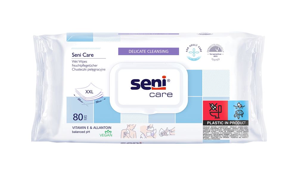 Seni Care salviette umidificate con chiusura a clip 80 pz