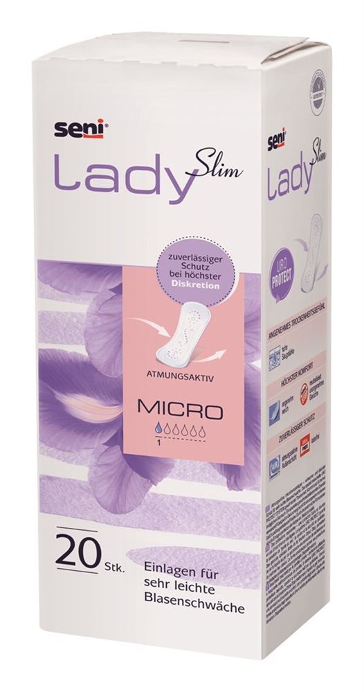 Seni Lady Slim Micro protezioni anatomiche e traspiranti 7x18,5cm 1 goccia 20 pz
