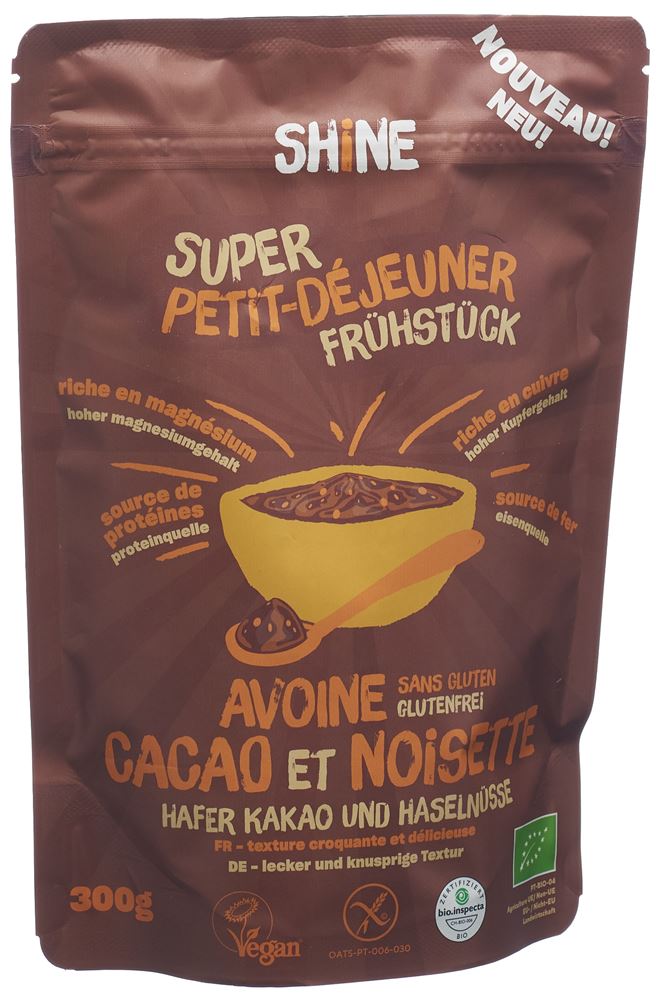 Image of Shine Hafer Frühstück Roher Kakao & Haselnuss Btl 300 g