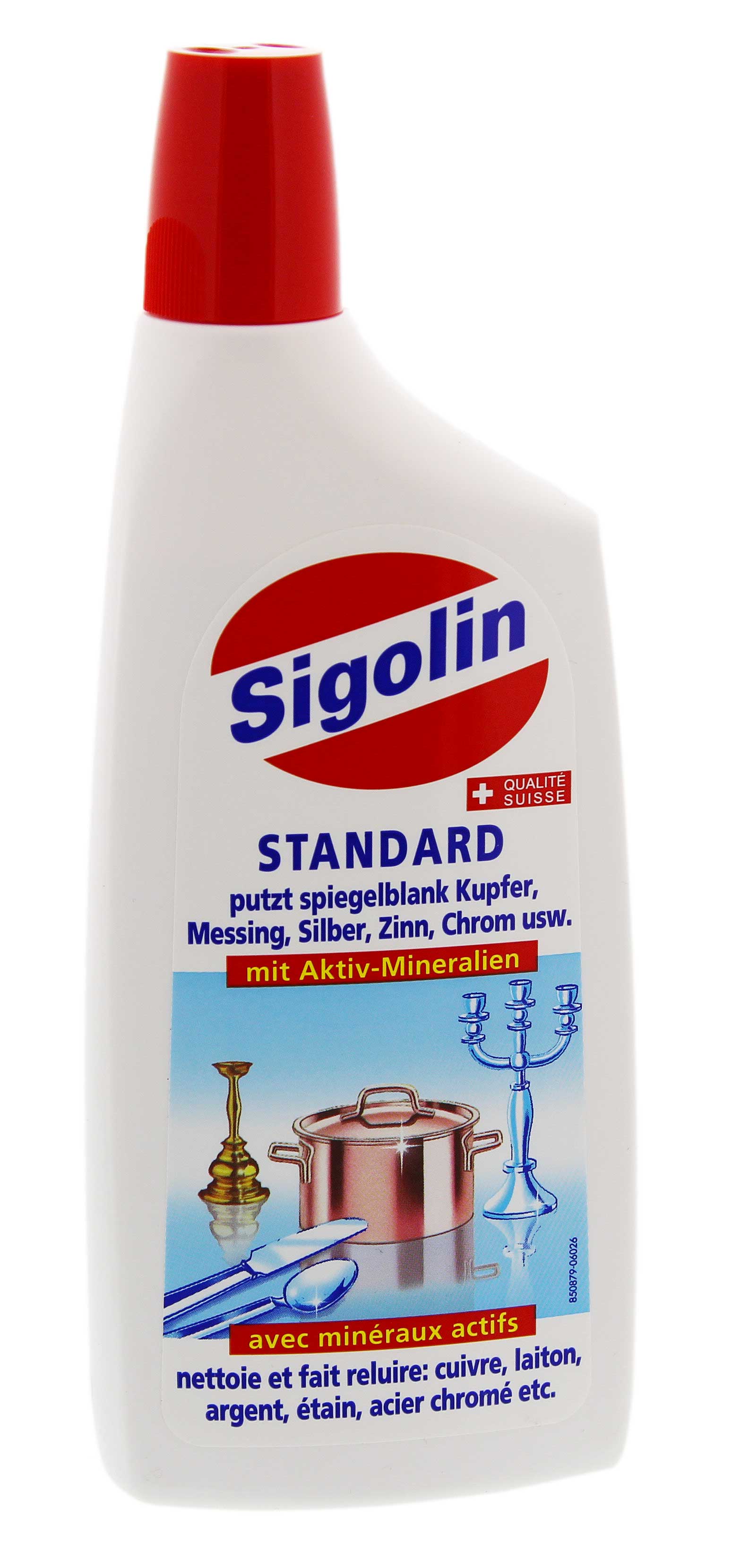 Sigolin Standard Flasche 250 ml | Spezialreiniger | Anlaufstellen & Verfärbungen Metallen