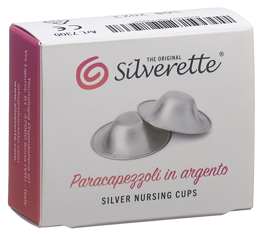 Silverette coppette in argento per allattamento 2 pezzi