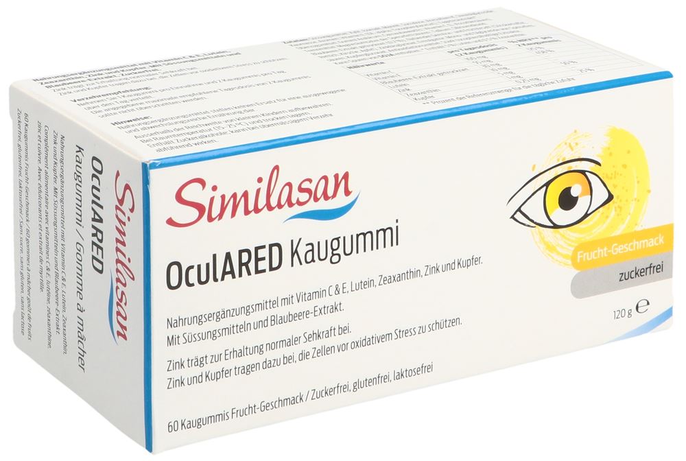 Similasan OculARED gomme da masticare gusto frutta 60 pezzi