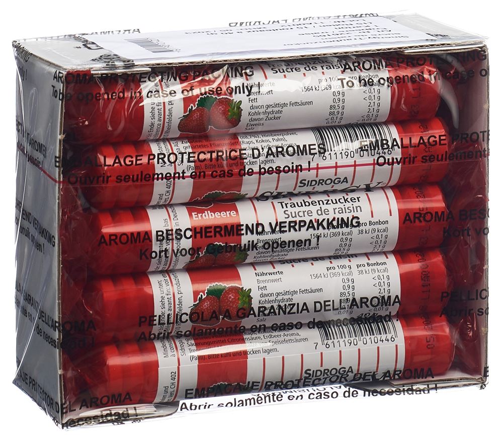 Image of Sinergy Traubenzucker Erdbeere 15 x 40 g