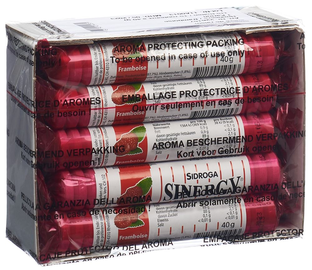 Image of Sinergy Traubenzucker Himbeere 15 x 40 g