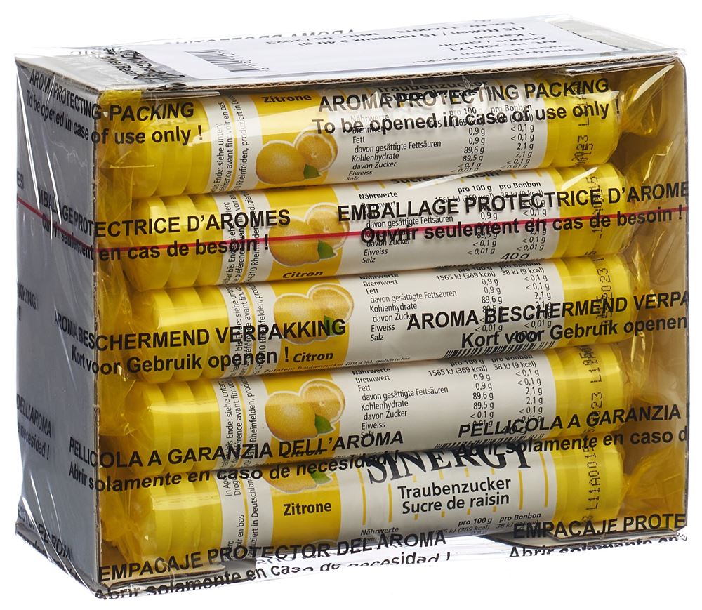 Image of Sinergy Traubenzucker Zitrone 15 x 40 g