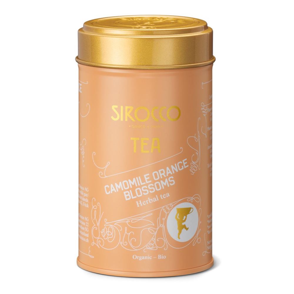 Sirocco scatola di tè medium Camomile Orange Blossoms 35 g