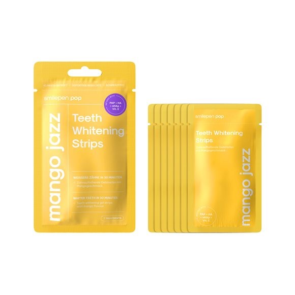 smilepen Pop Teeth Whitening Strips Mango Jazz 7 x 2 pce